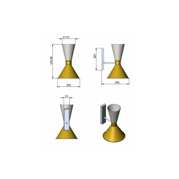 Бра, настінний світильник Pikart 11895-1 Dualight - фото №1
