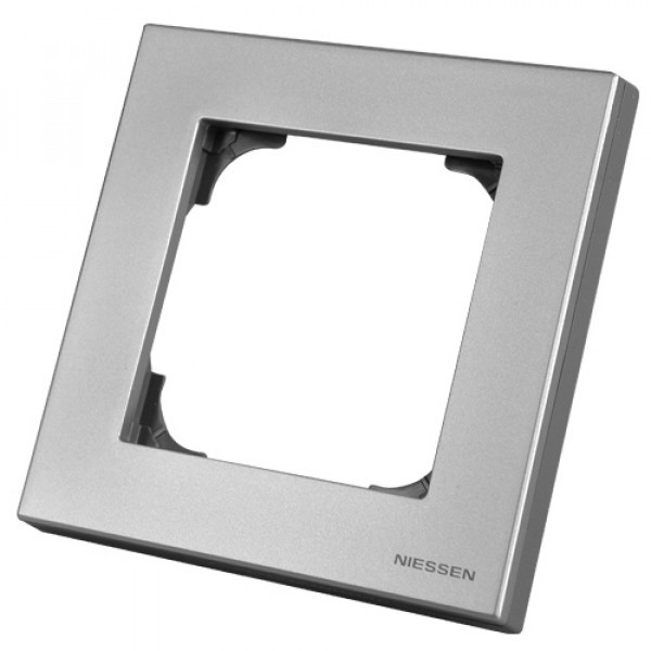 Однопостова рамка ABB Sky 8571 PL (срібло) - фото №1