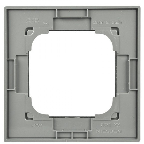 Однопостова рамка ABB Sky 8571 PL (срібло) - фото №3
