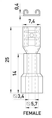 Ізольований наконечник E.Next e.terminal.stand.fdd5.5.250 (s4041009) - фото №1