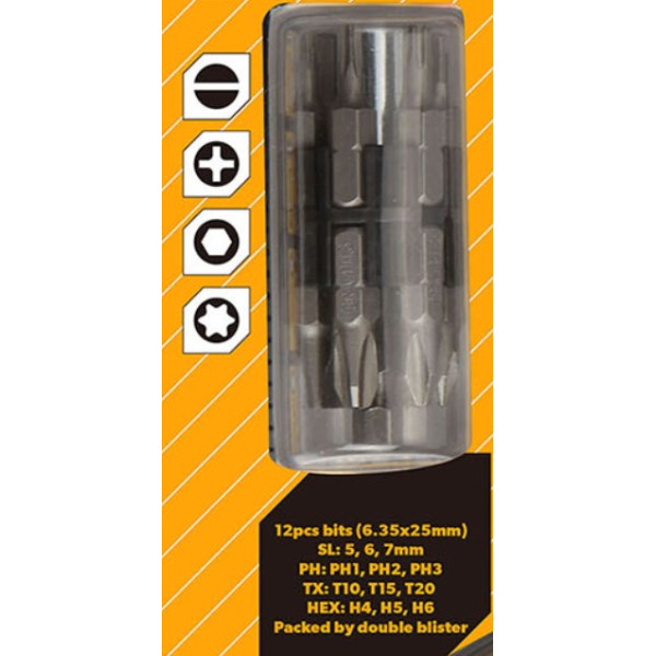 Храповый держатель бит с наклоном Tolsen (20040) (14шт) - фото №6