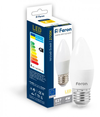 Світлодіодна лампа Feron 5043 LB-720 4Вт 4000К C37 Е27 - фото №1