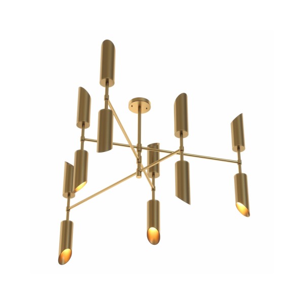 Люстра Pikart 32011 GU10 12x60W IP20 Латунь - фото №1