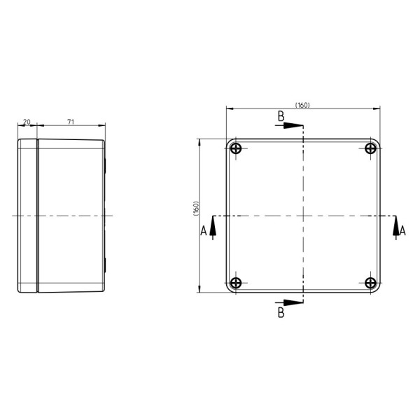 Металлическая монтажная коробка Spelsberg AL 1616-9 (sp15001101) IP66 - фото №2