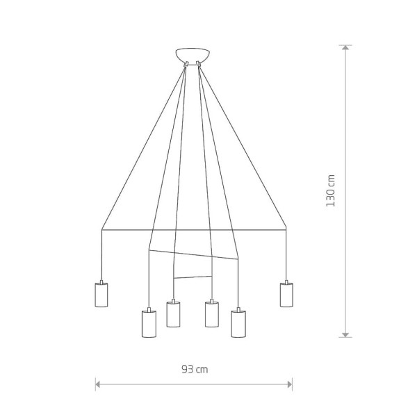 Люстра Nowodvorski 7956 Imbria GU10 6x10W IP20 Чорна - фото №1