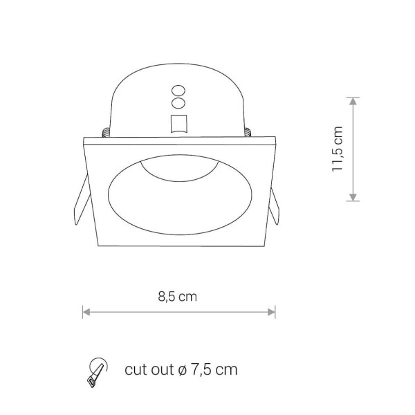 Точечный светильник Nowodvorski 8368 Delta GU10 1x15W IP54 Белый - фото №4