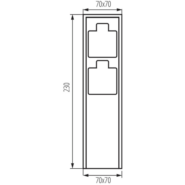 Столбик с розетками Kanlux 36585 Dasto IP44 - фото №3