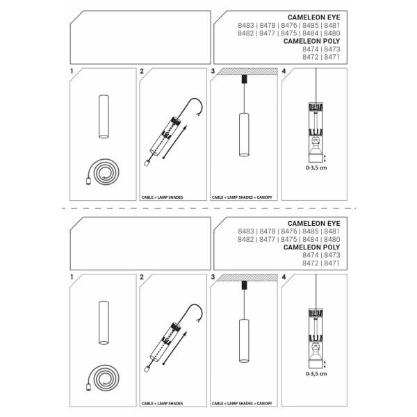 Абажур Nowodvorski 8473 Cameleon Poly M GU10 Bl - фото №2