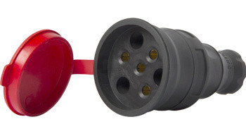 Силовой разъем на кабель E.Next e.socket.rubber.031.25