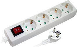 Подовжувач E.Next e.es.4.3.z.s.b 4 гнізда 3м з вимикачем (s042013)