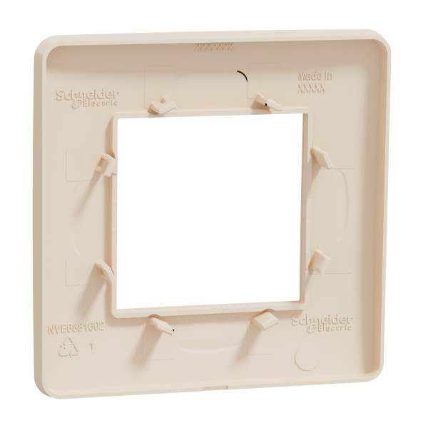 Одномісна рамка Schneider Electric Unica New NU200244 бежева - фото №2