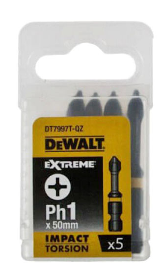 Ударні біти DeWALT PH1х50мм (5шт) - фото №1