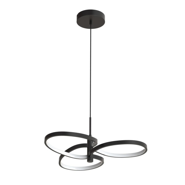 Підвісний світильник, люстра Goldlux 335975 Ribbon LED 1x25W 4000K 3700Lm IP20 чорний