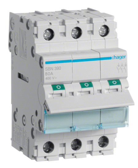 Выключатель нагрузки Hager SBN390 3P 100А/400В 3м