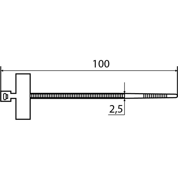 Хомут із майданчиком Аско-Укрем CHS-100MKT 100шт (A0150090028) - фото №3