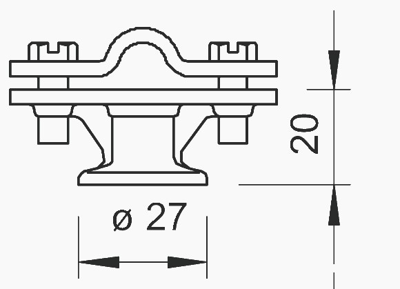 Фасадний тримач катанки OBO Bettermann (5229960) 113 Z8-10 FT (40-60 мкм) - фото №1