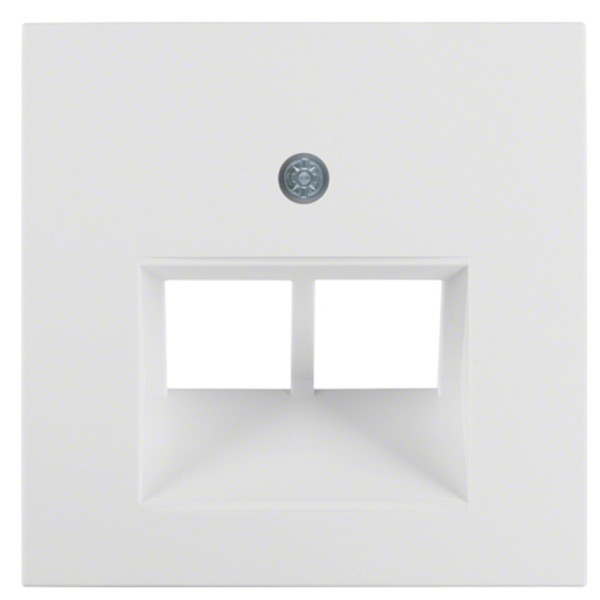 Накладка для розетки UAE/E-DAT, полярная белизна матовая Berker S.1/B.3/B.7