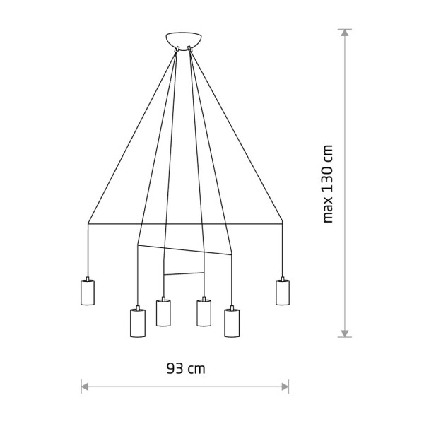 Люстра Nowodvorski 9677 Imbria GU10 6x10W IP20 черная - фото №1