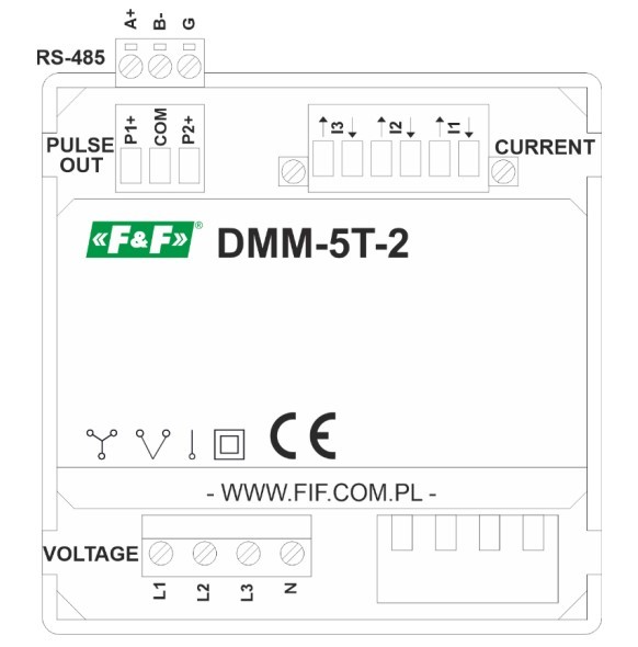 Анализатор параметров электросети F&F DMM-5T-2 - фото №2