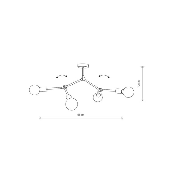 Люстра Nowodvorski 9140 Twig E27 4x60W IP20 Чорна - фото №1