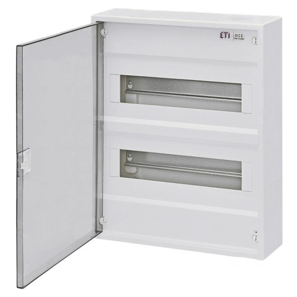 Дворядний зовнішній електрощиток ETI 001100241 ACT 24 PT 24+4 з прозорими дверцятами