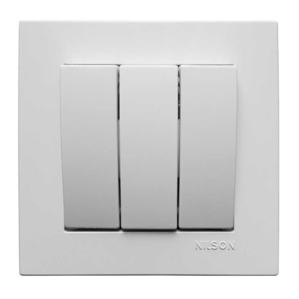 Вимикач Nilson Moda білий 3кл ( 21112066 )