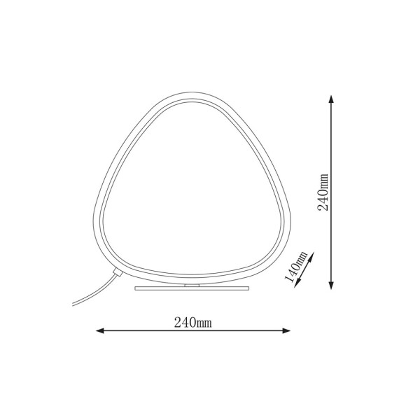 Настільна лампа Goldlux 334077 Petra LED 1x12W 4000K 1800Lm IP20 чорна - фото №3