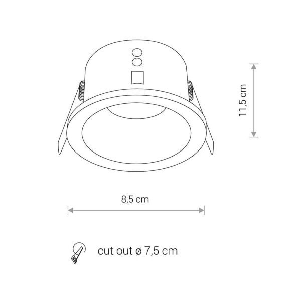 Точечный светильник Nowodvorski 8367 Charlie GU10 1x15W IP54 Черный - фото №3