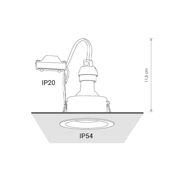 Точечный светильник Nowodvorski 8367 Charlie GU10 1x15W IP54 Черный - фото №4