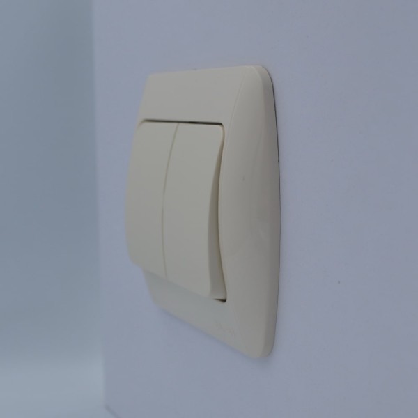 Выключатель ELBI ZIRVE Fixline кремовый 2кл (501-010301-202) - фото №1