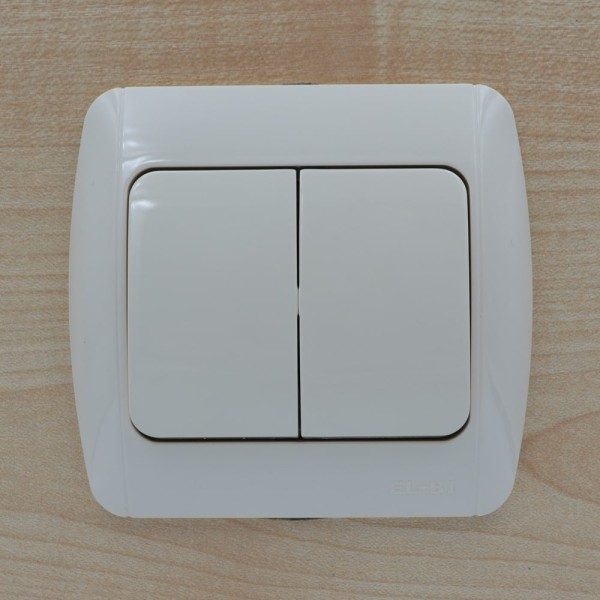 Выключатель ELBI ZIRVE Fixline кремовый 2кл (501-010301-202) - фото №2