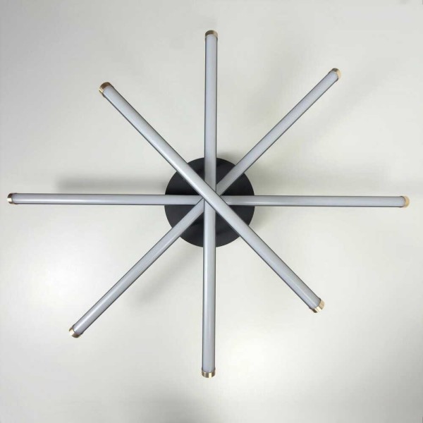 Светильник LED smart ROLEX+пульт 80W 3000-5000K IP20 прямокутник черный + золото Violux ( 220955 ) - фото №1