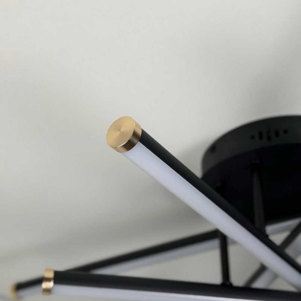 Светильник LED smart ROLEX+пульт 80W 3000-5000K IP20 прямокутник черный + золото Violux ( 220955 ) - фото №5