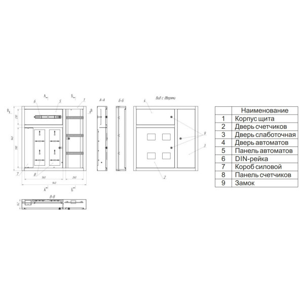 Поверховий розподільний щит ЩЕ-3ст 01Н - фото №3