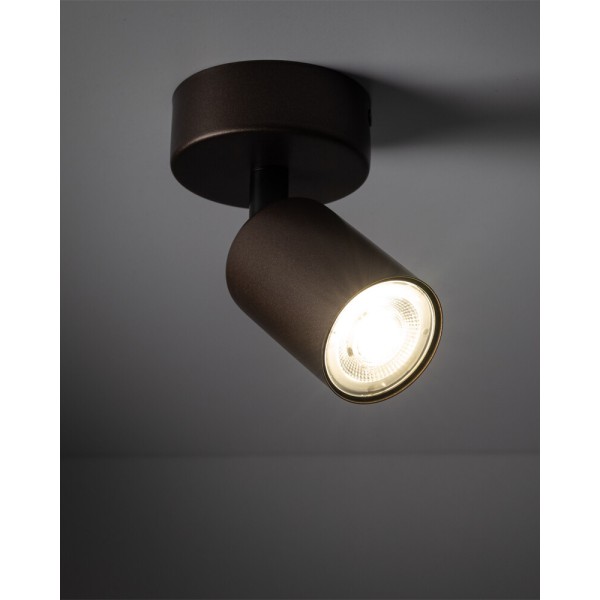 Светильник поворотный, спот TK Lighting 5957 Top GU10 1x10W IP20 коричневый - фото №1