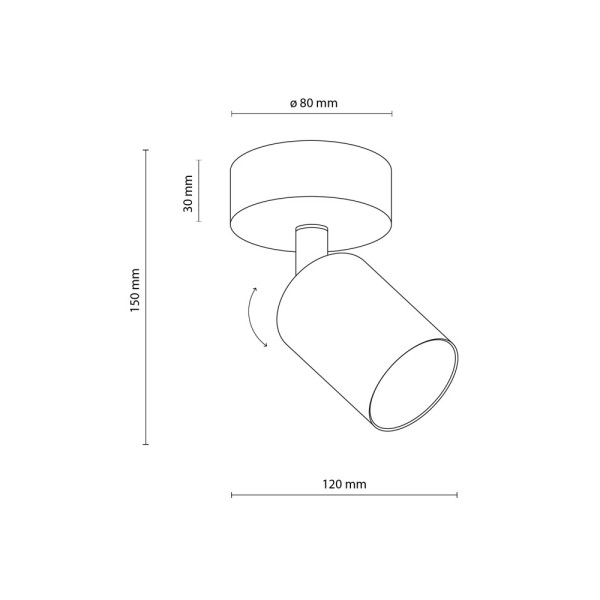Светильник поворотный, спот TK Lighting 5957 Top GU10 1x10W IP20 коричневый - фото №4