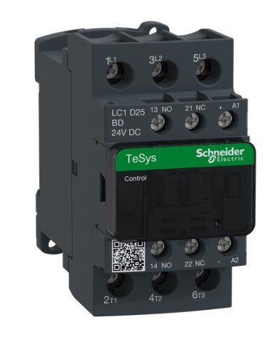 Контактор Schneider Electric LC1D25BD 3Р 25A НО+НЗ 24В ограничитель