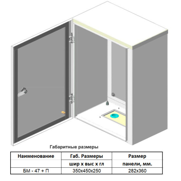 Навесной бокс с монтажной панелью Билмакс Б00029482 БМ-47+П IP54 - фото №4