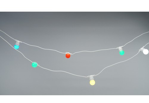 Біла світлодіодна гірлянда Feron CL50-8 "Белт-лайт" (6494) 230В 5м для ламп з цоколем Е27 IP65 - фото №4