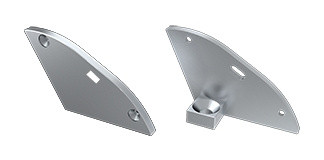 Заглушка Lumines для типа RETO с отверстием и опорой 30° правая серебро