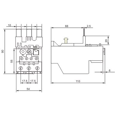 Тепловое реле Promfactor FTR80B 45-63А (FTR80B06300) - фото №2