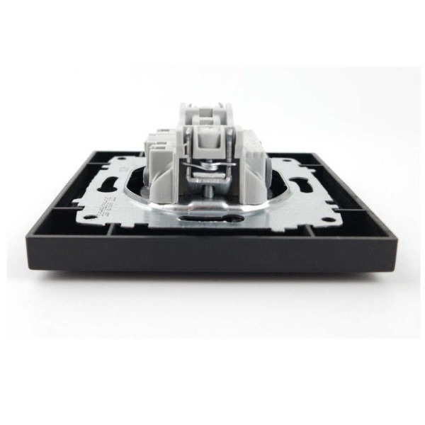 Розетка EL-BI VEGA черный мат 1-я без заземления ( 510-014800-215 ) - фото №4