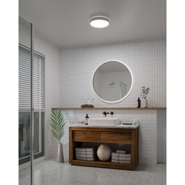 Світильник стельовий Nordlux 2015356101 Noxy LED 1x17W 3000K-4000K 1650Lm IP44 білий - фото №1