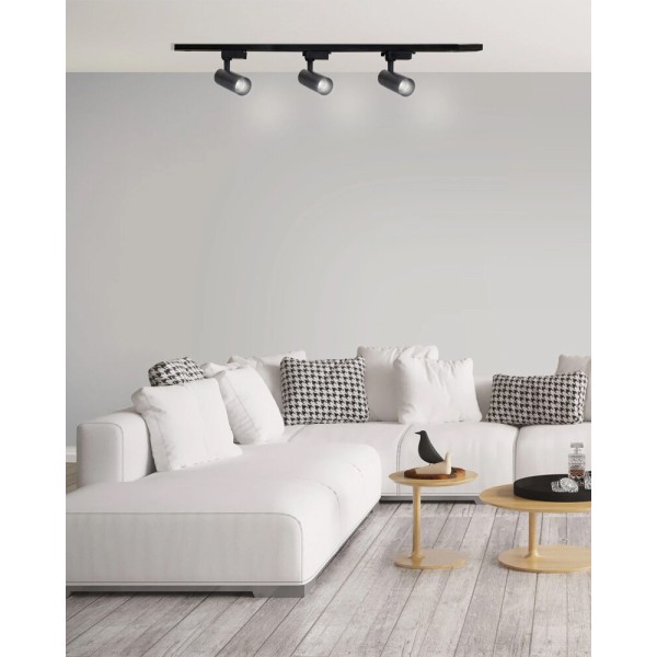 Комплект трековых светильников Goldlux 329035 Shark 1м LED 4x10W 4000K 850Lm IP20 1-фазный черный - фото №2