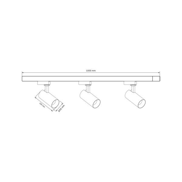 Комплект трековых светильников Goldlux 329035 Shark 1м LED 4x10W 4000K 850Lm IP20 1-фазный черный - фото №3
