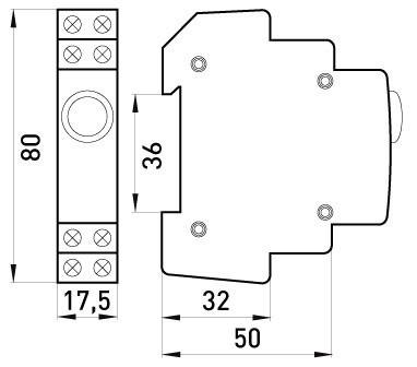 Світловий індикатор на DIN-рейку E.Next e.i.din.220.white білий (p059005) - фото №1