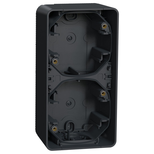 Накладний вертикальний блок підрозетників Schneider Electric MUR37912 IP55 (антрацит)
