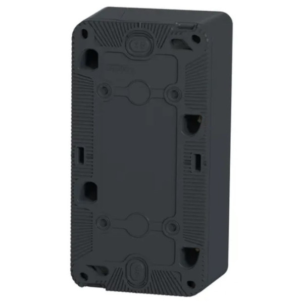 Накладний вертикальний блок підрозетників Schneider Electric MUR37912 IP55 (антрацит) - фото №1