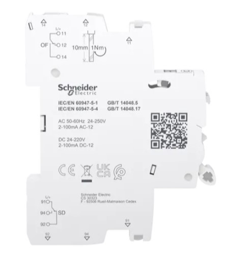 Допоміжний контакт Schneider Electric Acti9 OF/SD+OF 2мА до 100мА - фото №1