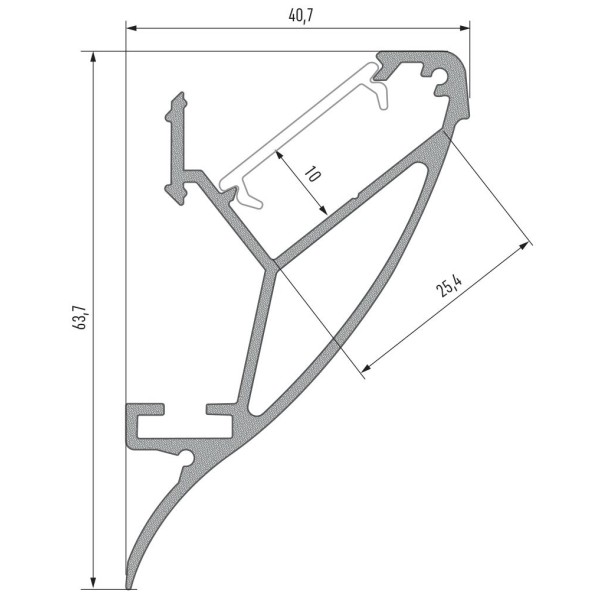 Профіль для світлодіодної стрічки Lumines CONVA білий - фото №3